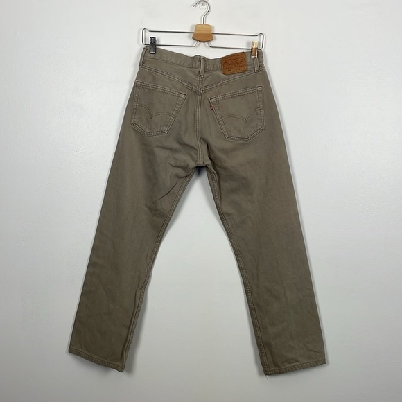 Levis 501 Jeans Mens 32-34 Straight Leg Red Tag Button Fly 5 Pocket Denim Jeans - Picture 6 of 10